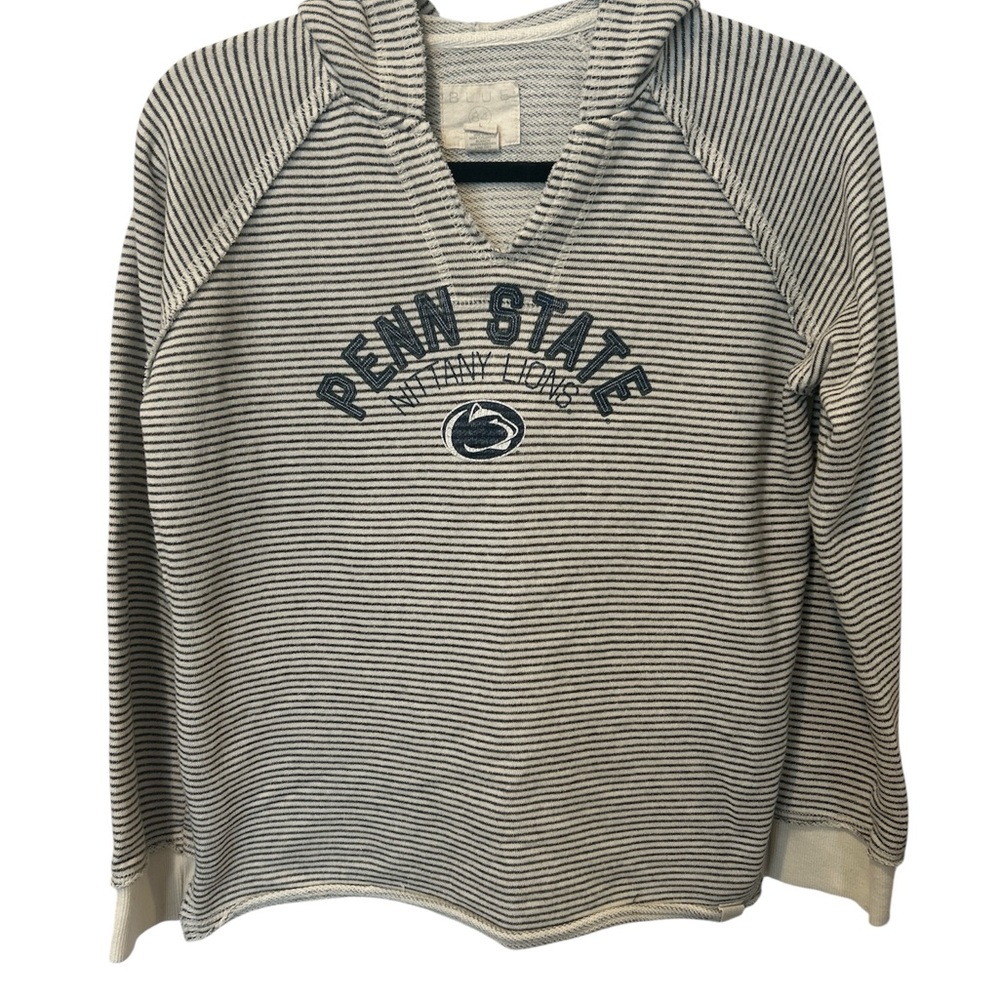 Blue 84 Penn State Hoodie - Rugged Gray and White Stripes